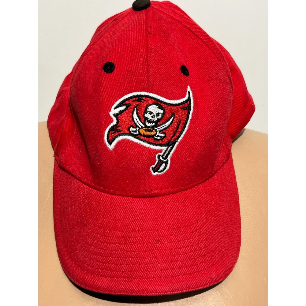 NFL Tampa Bay Buccaneers Adjustable Red Baseball Hat Embroidered Logo Cap